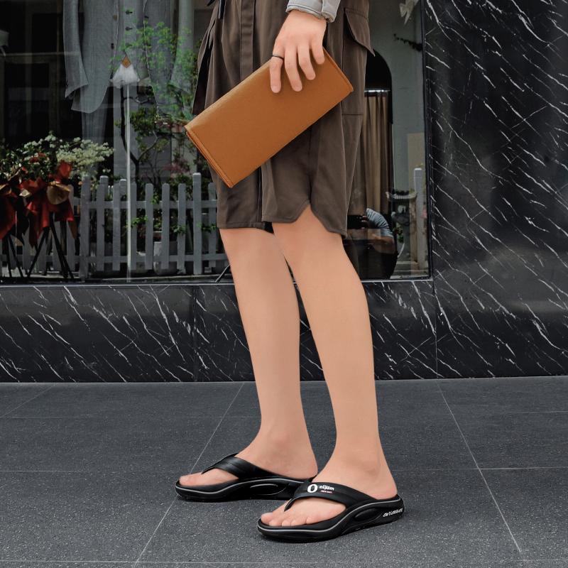 Summer Man Slippers Soft Bottom Slides Non-slip Thick Soled Men's Slippers Flip Flops Indoor Outdoor Beach Sandals