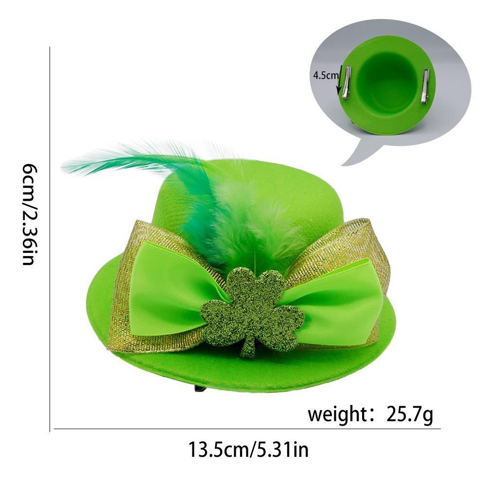 Cross-Border for St Patrick's Day Shamrock Irish Guardian Carnival Party Unisex Handmade Decorative Headband