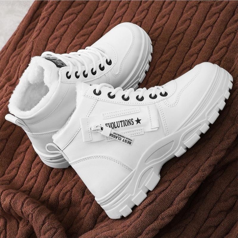 Women Fleece Lined Tall Snow Boots Warm Winter Cotton Shoes Plus Size Boots