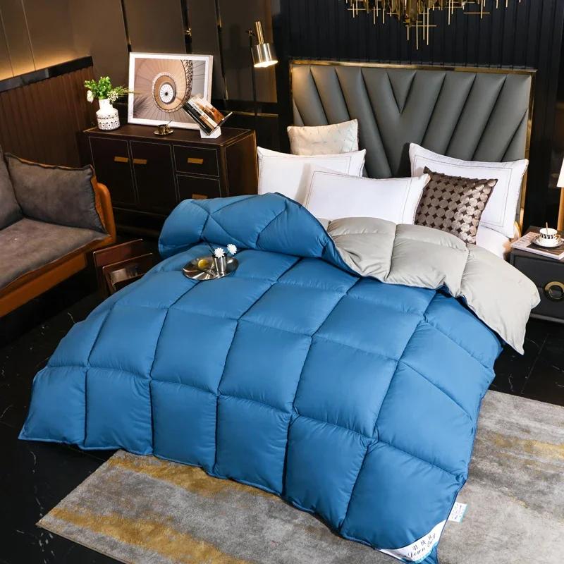 Winter Cotton Goose Down Quilt Five-Star Hotel Duvet Super Soft Fluffy Queen King Full Size Four Seasons Duvets Blanket