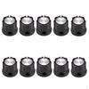 10 Pieces Black Fixing Volume Knobs Buttons Cap for Electric Guitar Bass Replacement Parts