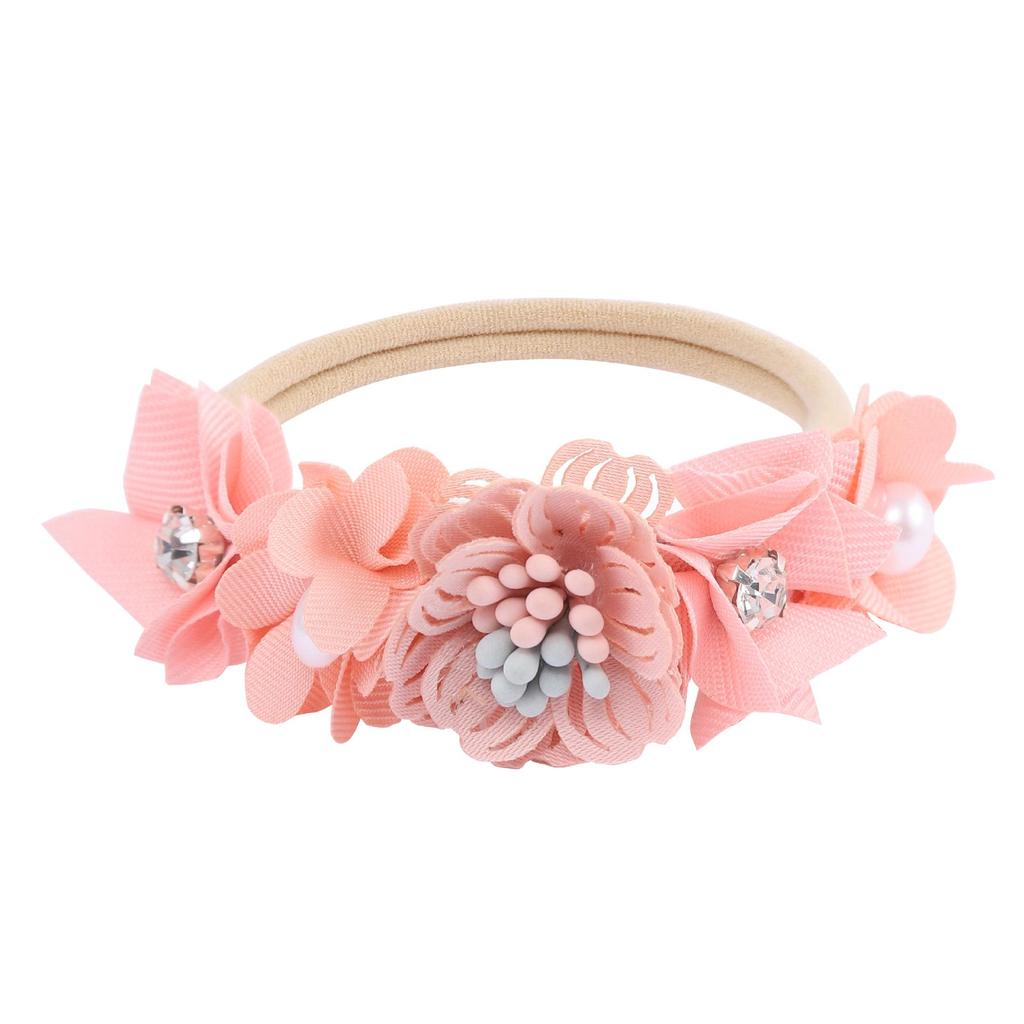 Europäisches & Amerikanisches Mode-Kreatives Nylon-Blumen-Stirnband für Kinder - Hohe Elastizität, Niedliches Baby-Fotografie-Accessoire