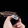 Black Vertical Stripe Windproof Lighter with Metal Pipe and Oblique Flame Design