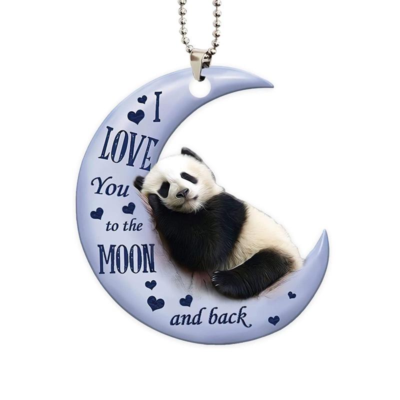 Acrylic Car Pendant Frog Moon Design Ideal For Valentine's Day And Christmas Decor