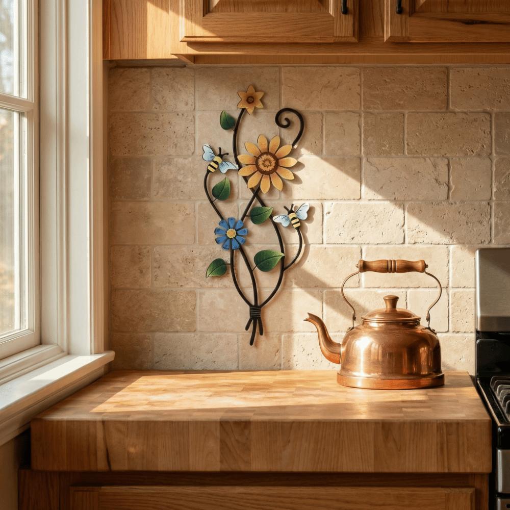 2D Wall Decoration Plate Country Style Flower Garden Decoration Decoration Crafts  Home