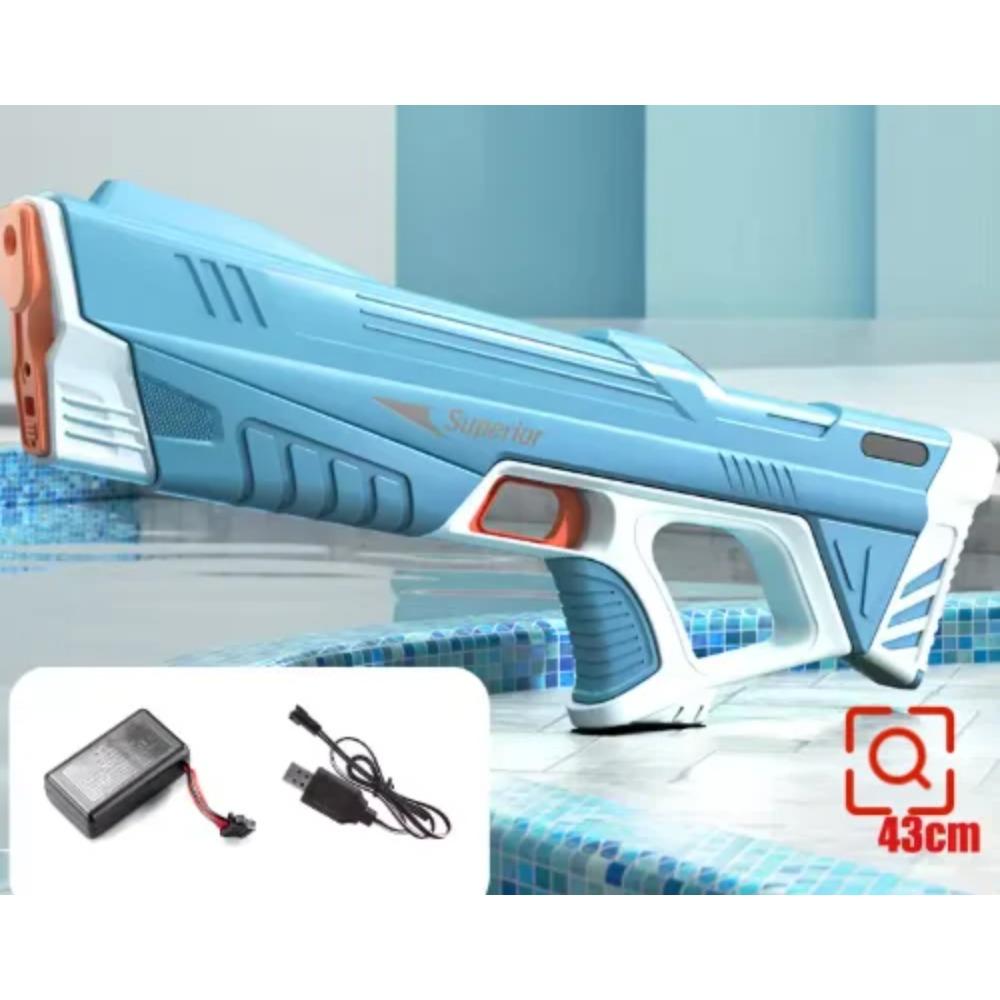New Electric Water Guns Children Wholesale AutomaticWater Absorption Battery DisplayLarge Capacity Boys' Water PlayToyWater Gun