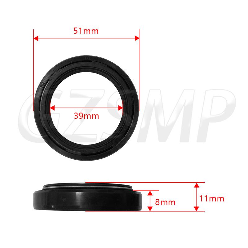 Front Fork Damper Oil Seal 39x51x8 Dust Cover Fit for Honda VT600C Shadow VLX1988-2007 CB700SC NV600 NV400C Steed