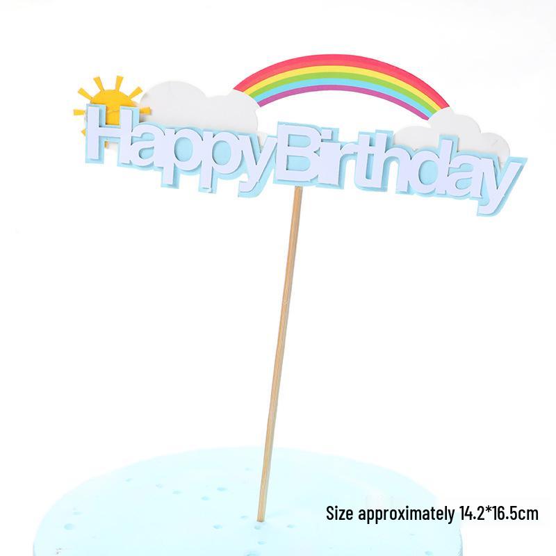 Dazzling Rainbow Tassel Birthday Cake Topper - Dessert Table Decoration