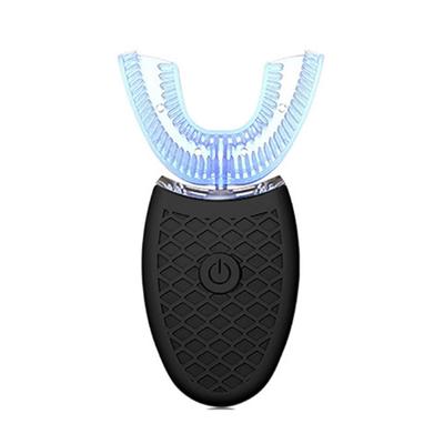 Dospělý automatický zubní kartáček ve tvaru U 360° pro celé ústa, bělící, bezdrátové nabíjení, vodotěsný, elektrický zubní kartáček