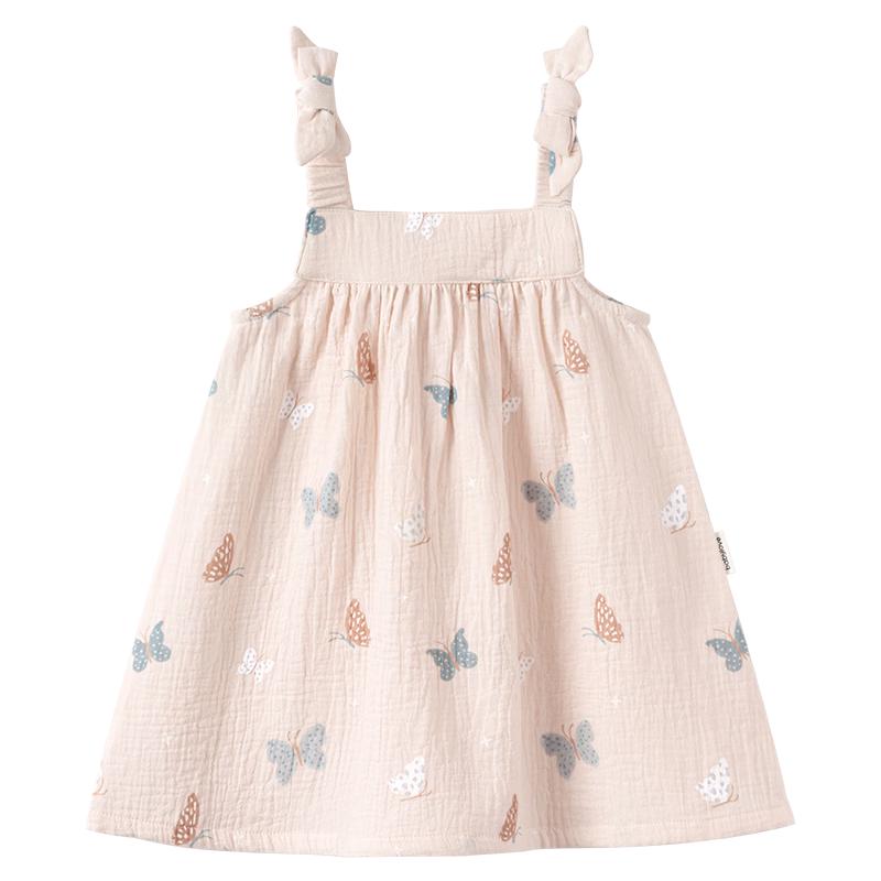 

Летнее платье-сарафан для девочек Babylove с принтом бабочек 110