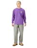 IMPROMES Casual SIDEWAYSTANCE Leaf Long Sleeve T-Shirt, Men's, Purple