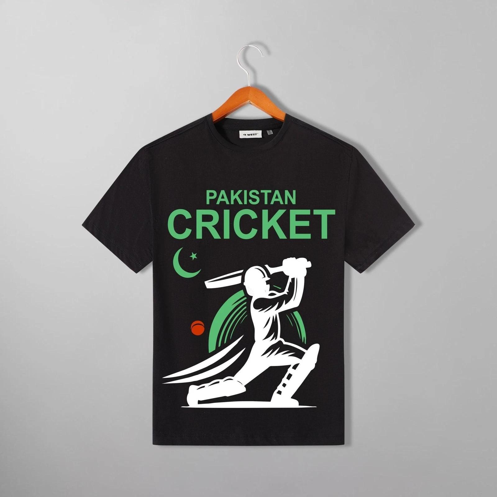 G West Pakistan Cricket Black T-Shirt : Gwdtfl2409 - 2 Colors 2XL
