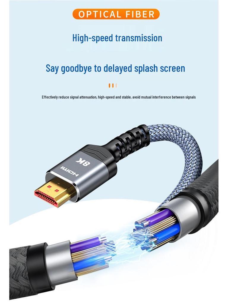 8K60Hz HDMI Male-to-Male High-Definition Conversion Cable for TV and Computer Connection