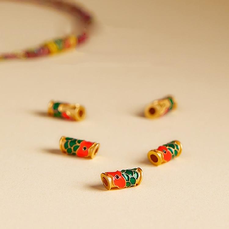 Kois Fish Pendant Bracelet Colorful Cord Handchain Adjustable Handwoven Bangles