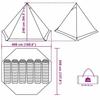 Tente familiale - vidaXL - Tipi 6 personnes - Imperméable - Marron - Léger et portable