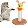 Removable Natural Sisal Pet Cartoon Animal Scratch Climbing Cat Toy Tree Frame(Yellow Rabbit)