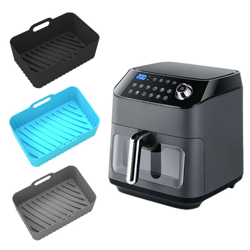 Air Fryer Silicone Pot Air Fryers Oven Baking Tray for Pizza Fried Chicken Air Fryer Accessories Baking Pan Reusable Mat