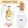 Pack Of 12 Stylish Feeder Bottle Openers for Baby Shower Souvenirs Party Supplies with Organza Bag and Thank You Label
