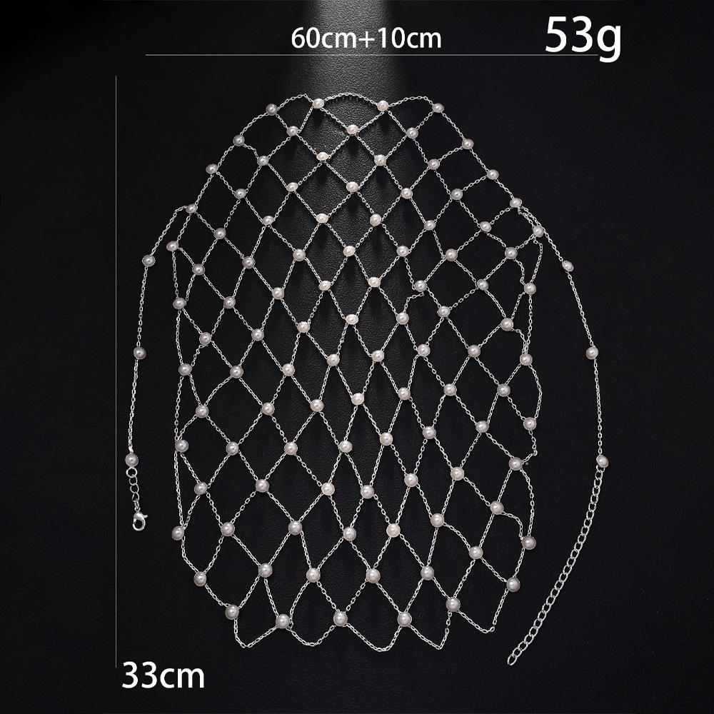 Vintage Pearl Hair Net Head Chain for Women Elegant Gold Color Mesh Headpiece Unique Gatsby Party Hair Jewelry Gift