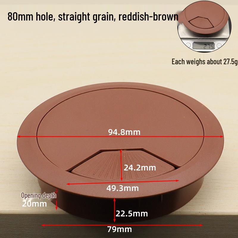 Diswei Desktop Cable Organizer Box, Round Plastic Wire Grommet for Office and Home Desk Management