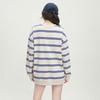 Lazy American striped casual T-shirt for women