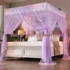 Palace Three-Door Mosquito Net for Double Bed—Floor Stand, Ventilated & Anti-Mosquito