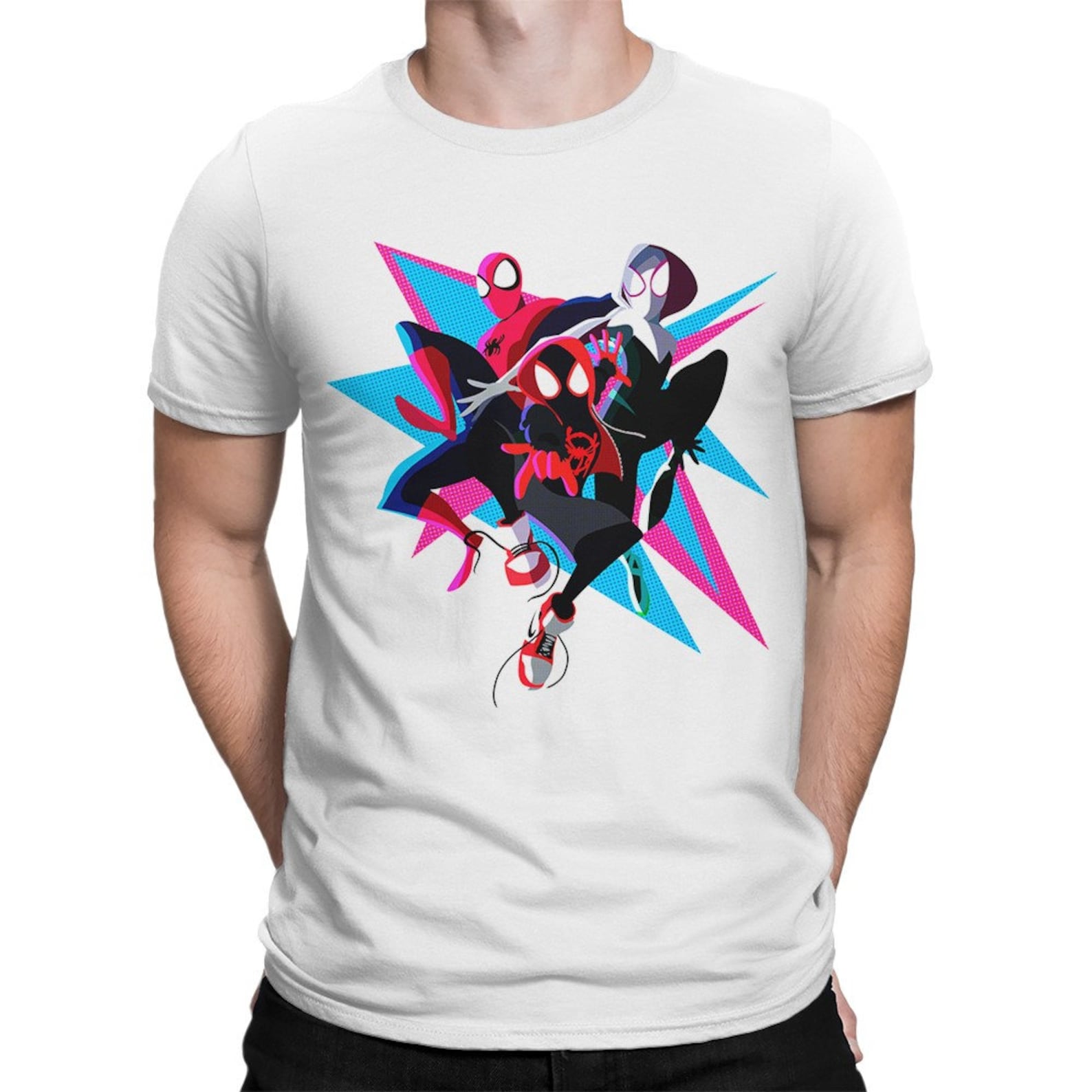 Spider-Man Into the Spider-Verse T-Shirt, Men s Women s Sizes (met-272) M
