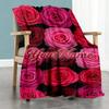 Rose Customize Your Name Blanket Lightweight Personalized Blanket Soft Warm Cozy Versatile for Home Decor Office Chair Nap Office for All Occasions