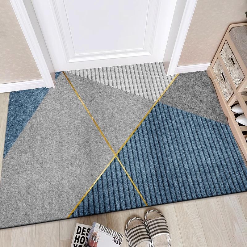 Europe Style Geometry Curve Carpet Living Room Sofa Bedroom Study Kitchen Entrance Door Mat Non-slip Fashion Home Decor Rug