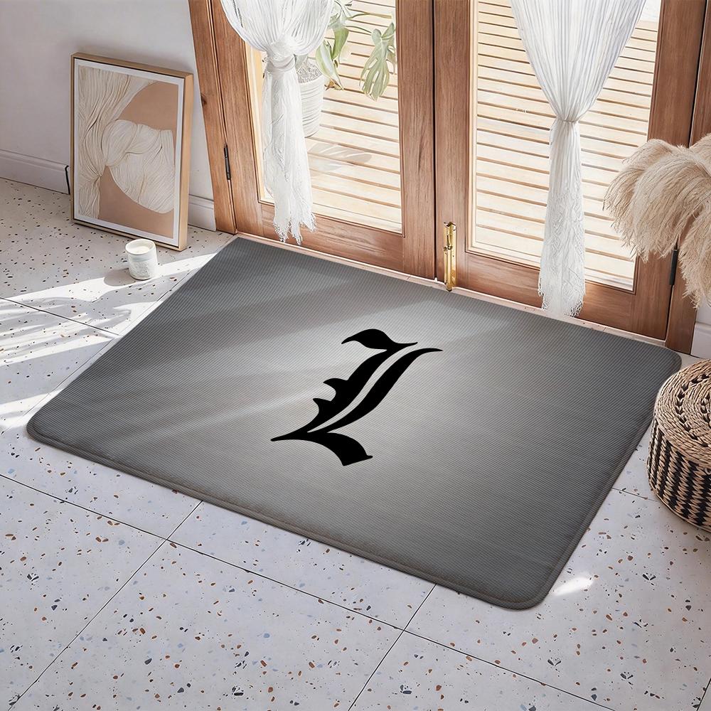 Hot Anime D Death N Note Floor Mat Eco  Flannel Doormat Non Slip Odorless Indoor Floor Rug Soft Short Plush Home Mat