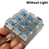 4/9 Tasti Tester Meccanico per Asse Tastiera LED Tasto Tastiera Giocattolo Antistress Fai da Te Pulsante Fidget Keycap Portachiavi Fidget Giocattoli Regalo