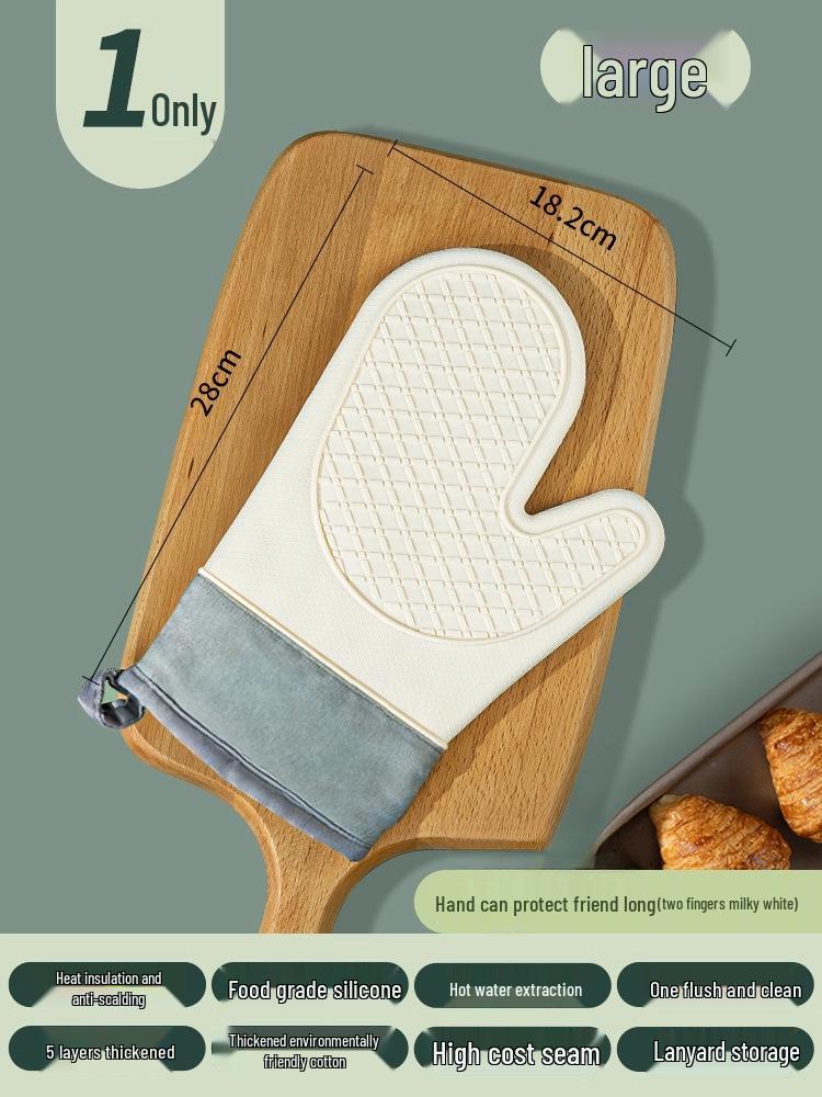 Guanti da forno in silicone resistenti al calore per la cottura al forno e al microonde