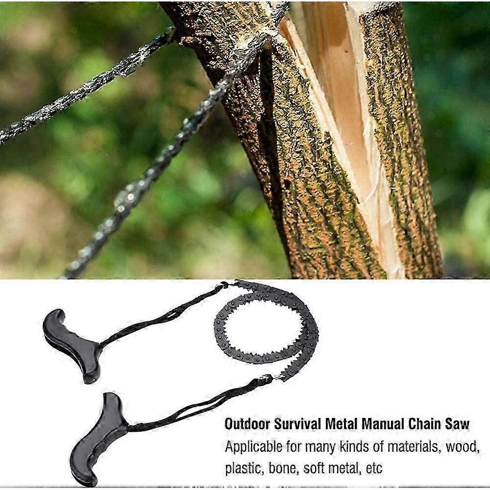 Camping Taschen Kettensäge Taschenkettensäge Handsäge mit Stahlgriffen Klingenwechsel für Überlebensausrüstung, Camping, Jagd
