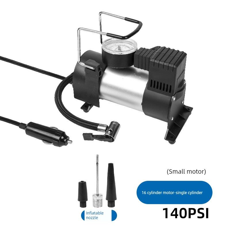 Car Single Cylinder Air Pump Car Electric Air Pump Electric Car Air Pump Single Cylinder Vehicle Air Pump Air Pump 16-Cylinder Small Motor Single Cylinder 140Psi