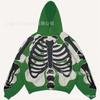 American Flame Skull Frame 3D Printed Hooded Sweatshirt, Vintage High Street Loose Trendy Brand Pullover Sweatshirt