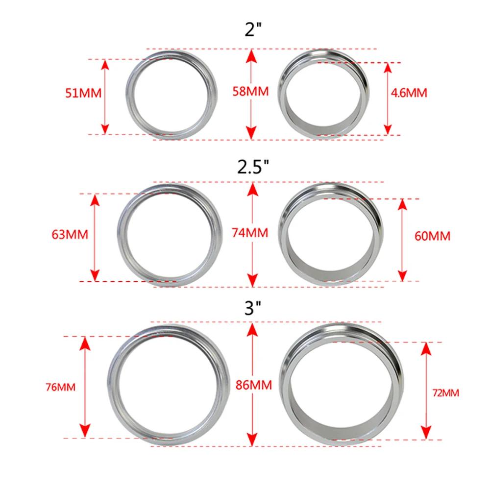For Intake Throttle Intercooler  Pipe 2"/2.5"/3" 4" Od Exhaust V-band Clamp W Flange System Assenbly Anodized Clamp