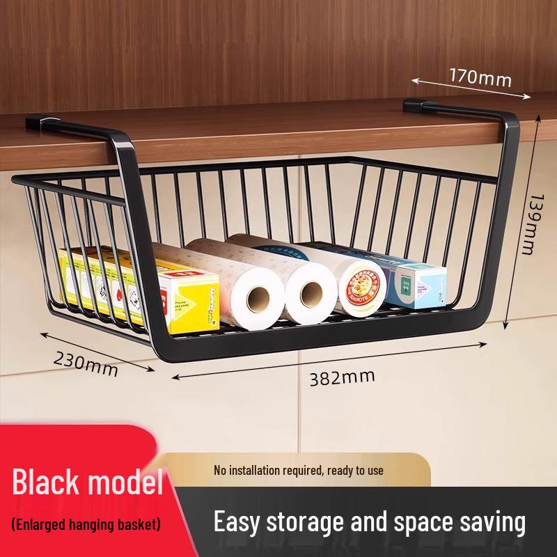 Under-Table Hanging Storage Rack for Kitchen and Dormitory