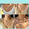 Sommarstrand Boho Snäckskalhänge Halsband Med Träpärlor För Dammode