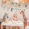 Jungle Safari Birthday Bunting Banner Woodland Safari Birthday Party Decoration Wild one 1st Jungle Birthday Party Supplies Deco