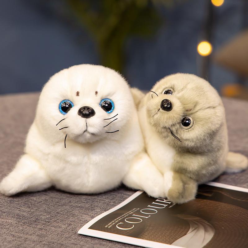 Fluffy Seal Adorable Plush Toy Cute Stuffed Animal For Kids Perfect Comfort Gift