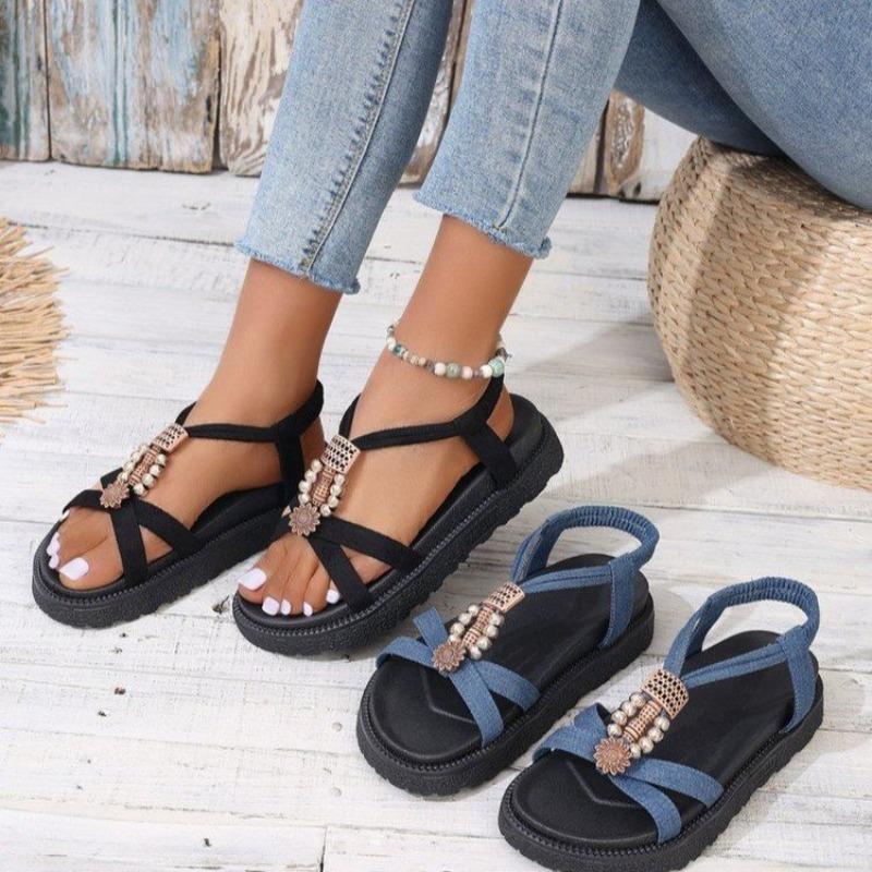 Large Size Platform Sandals Women's Summer TEUM Outer Sandals Women