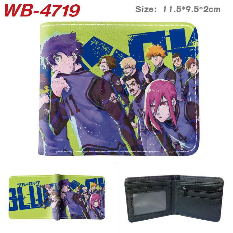 Blue Lock Anime Card Holder Colorful Print Short Wallet Folded Leather Purse 1pcs
