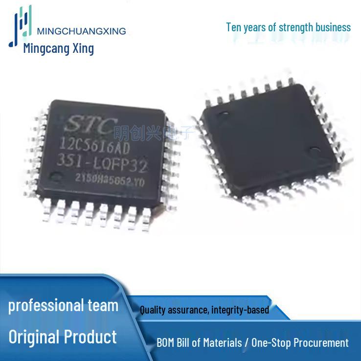Original & New STC12C5616AD-35I-LQFP32 Integrated Circuit IC, LQFP32 Package, In Stock