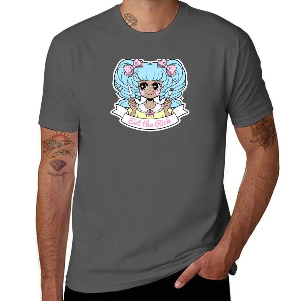 Eat the Rich (pink) T-Shirt essential t shirt oversized graphic tee plus sizes workout shirts for men