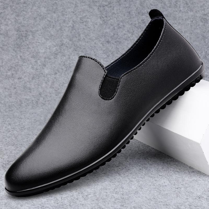 567 Men'S One-Pedal Lazy Small Leather Shoes Spring And Summer Low-Top Feet Cowhide Flat Shoes Casual Shoes Single Shoes