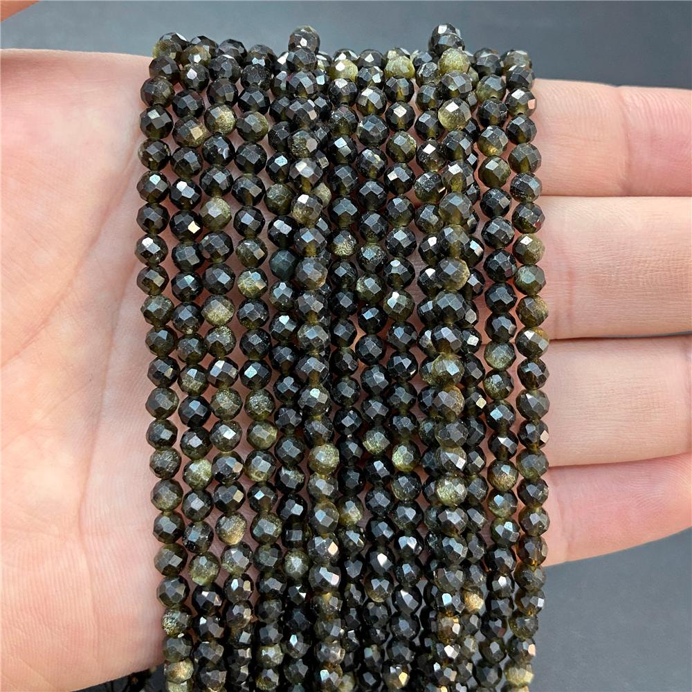 Faceted Natural Stone Pink Rose Quartzs Crystal Beads Round Amethysts Loose Beads for DIY Jewelry Making Necklace