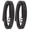 A Pair of Britain Saddle Horse Stirrup Belt Soft Leather Microfiber Stainless Steel BuckleDark