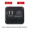 All-in-One Reiseadapter Wandladegerät 6A für US EU UK AU mit 2 USB-Anschlüssen und 1 Typ-C-Universalstecker