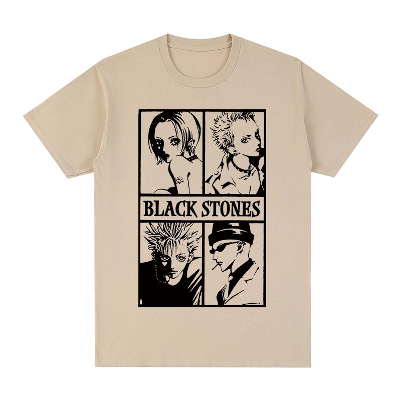 Black Stones Japanese Anime Nana Osaki Vintage tshirt Fashion Casual Streetwear Cotton Men T shirt New TEE TSHIRT Womens tops