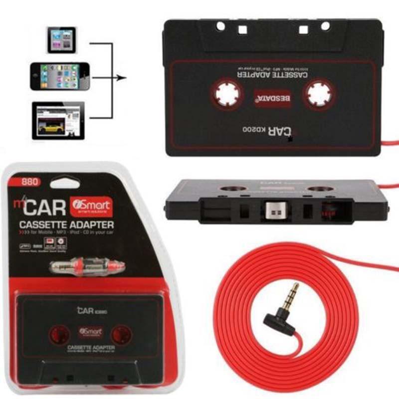 110cm Universal Black Car Stereo Audio Cassette Adapter for Phone MP3 CD Player Audio Tape Adapter